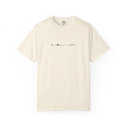 see declare thank tee