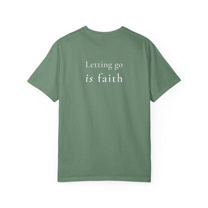 letting go is faith tee